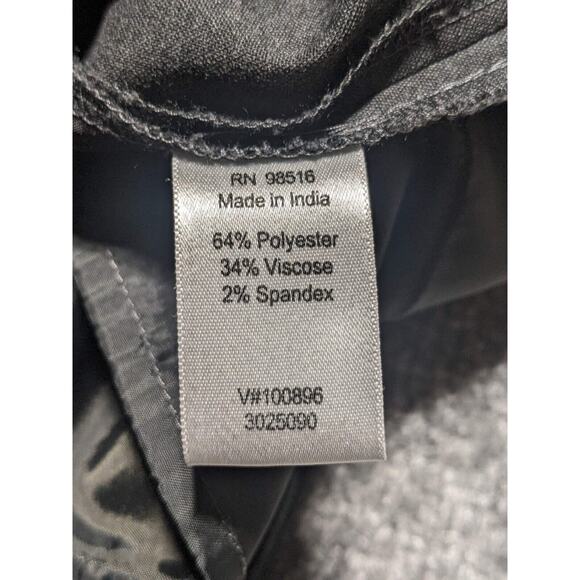 Coldwater Creek Dress Pants Women 10 Gray Straight Leg Pockets Belt Loops O09 - Picture 11 of 16